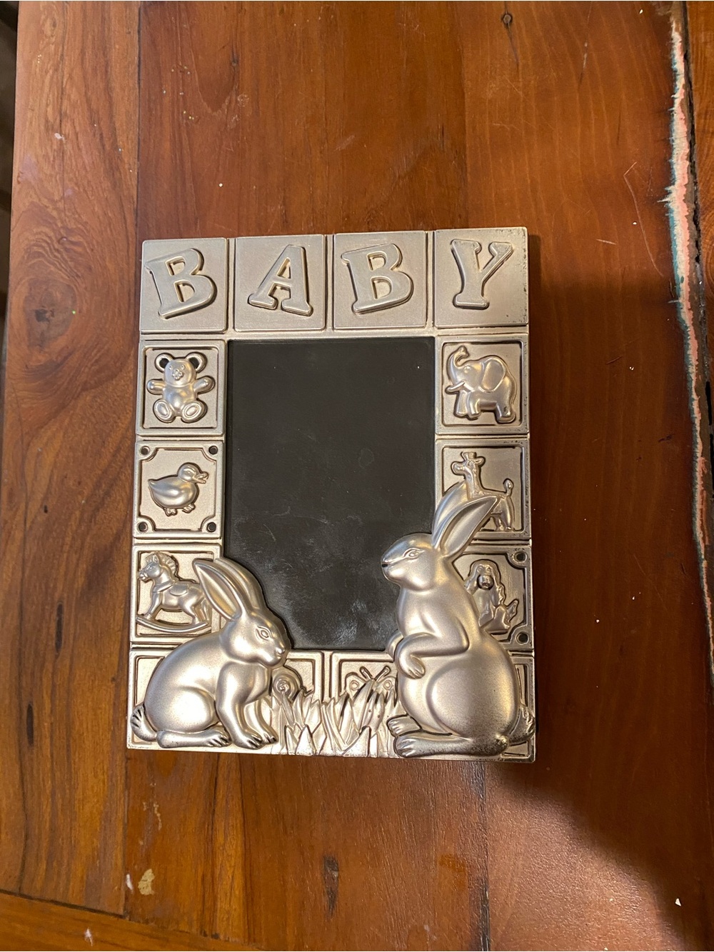 Silverplated Godinger Baby Photo Album- Bunnies